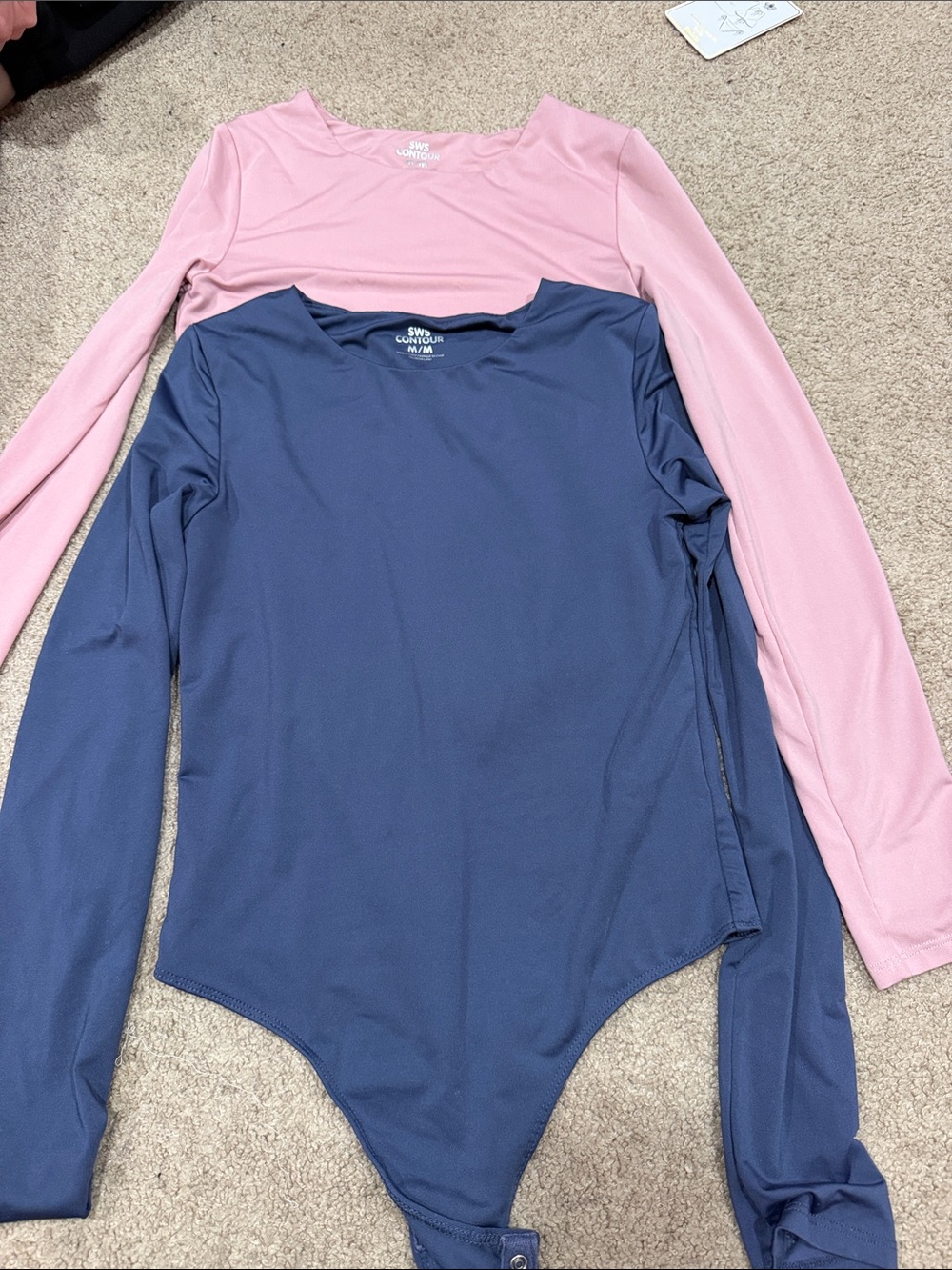 Gymboree Long Sleeve One-Piece Bodysuits in Pink and Navy